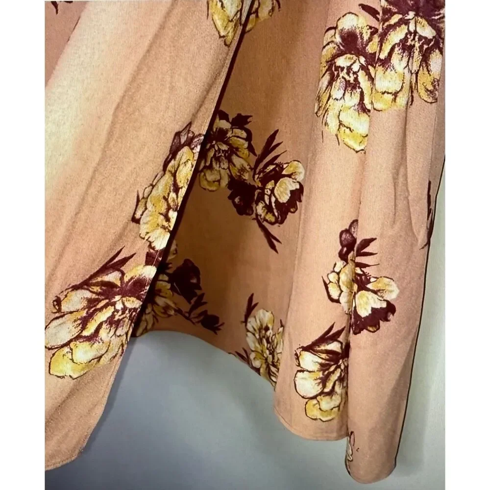NWT Abound Maxi Floral Print Wrap Skirt LARGE !